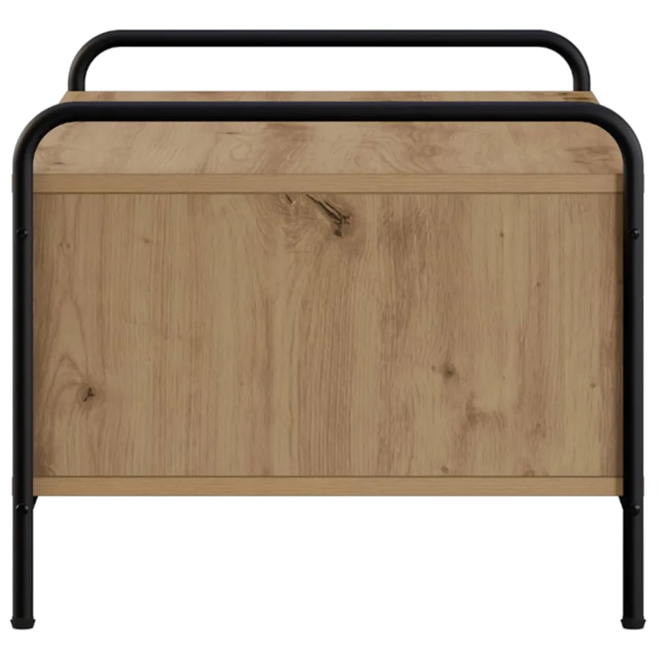vidaXL Salontafel Artisanaal eiken 50 x 49 x 41 cm Bewerkt hout, foto 4