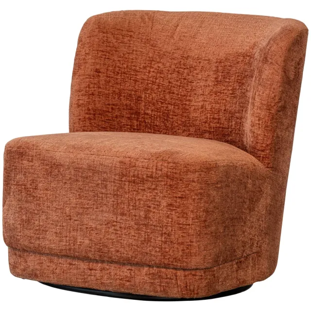 WOOOD Atty Draaifauteuil - Grove Melange - Grijs - 75x74x65 orange