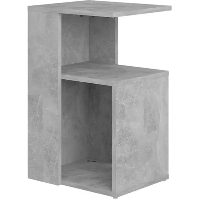 vidaXL Bijzettafel - 36x30x56 - cm - bewerkt - hout - betongrijs