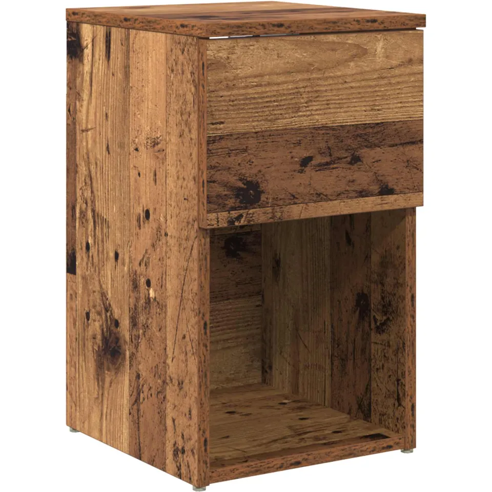 vidaXL Bed kast Oud hout 29 x 31,5 x 49 cm Bewerkt hout bruin, foto 3