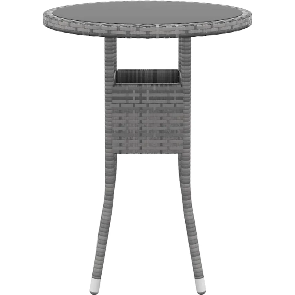 vidaXL 3-delige Tuinset poly rattan grijs, foto 4