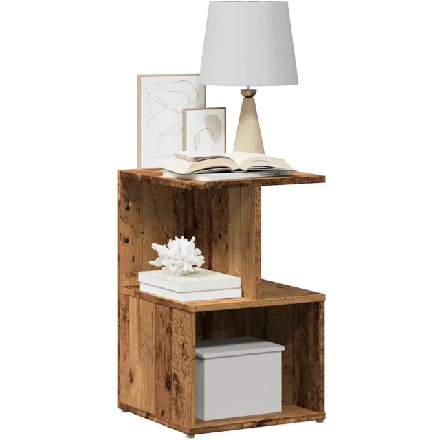 vidaXL Nachtkastjes 2 st 35x35x55 cm bewerkt hout oud houtkleurig Bruin