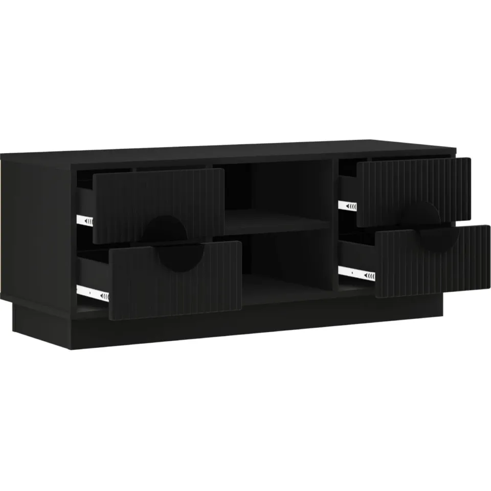 vidaXL Tv-meubel VENRAY 101 x 36,5 x 40 cm Zwart, foto 2