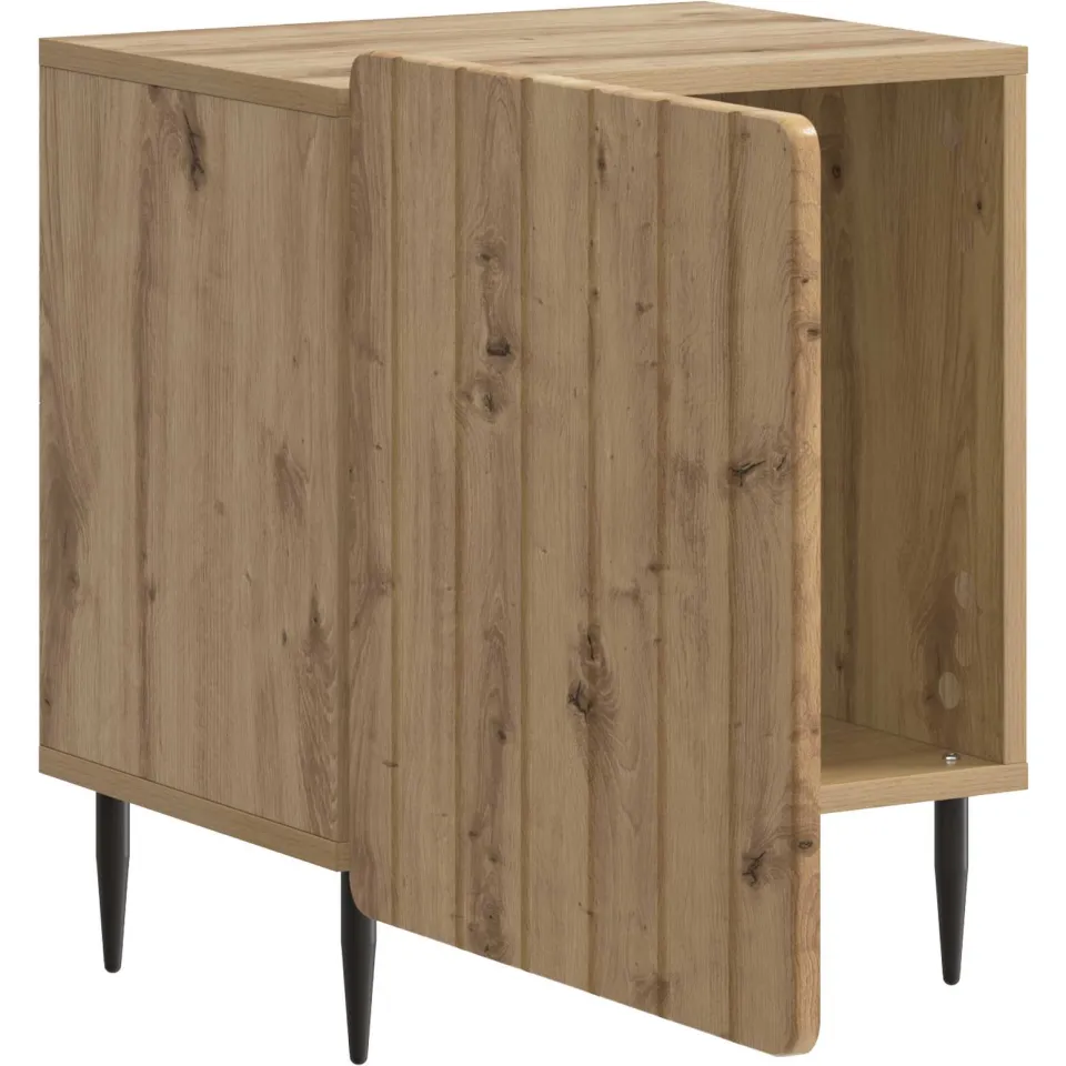 vidaXL Nachtkastje Artisanaal eiken 43 x 34,5 x 52 cm Bewerkt hout, foto 3