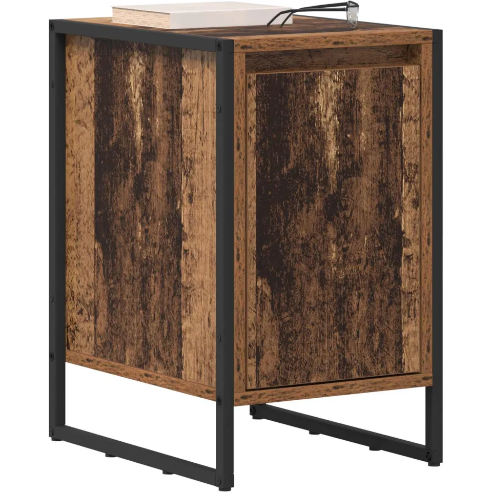 vidaXL Nachtkastje 2 st Oud Hout 39,5 x 30 x 50 cm Bewerkt hout bruin, foto 3