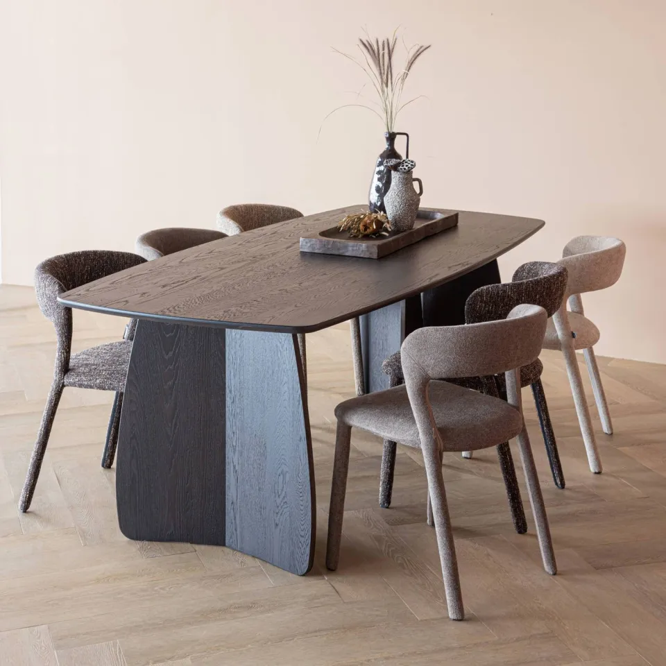 WOOOD Veere Eettafel - Massief Eikenhout - Mystic Brown - 200 x 100, foto 2