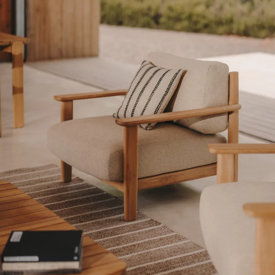 Kave Home Tirant fauteuil teakhout teak, foto 7
