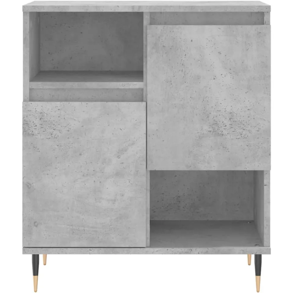 vidaXL Dressoir 60x35x70 cm bewerkt hout betongrijs grijs