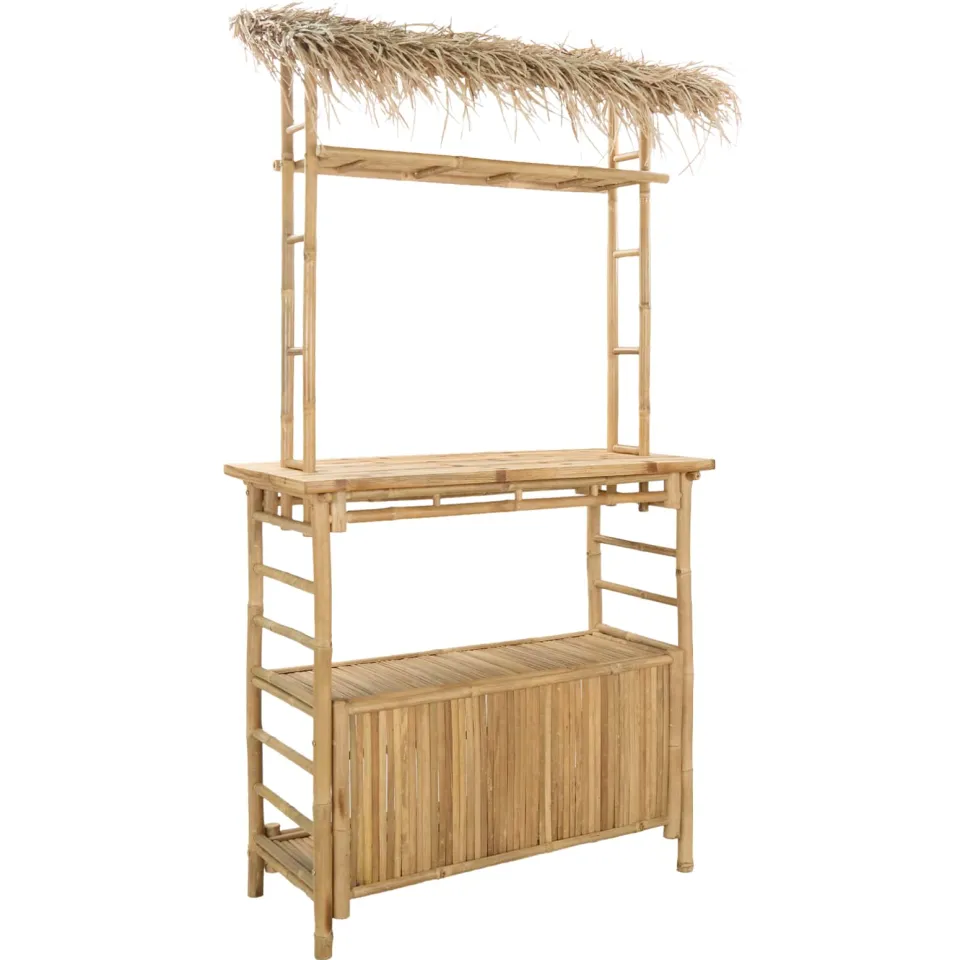 vidaXL Buiten Bartafel Naturel 110 x 50 x 209 cm Bamboe, foto 3