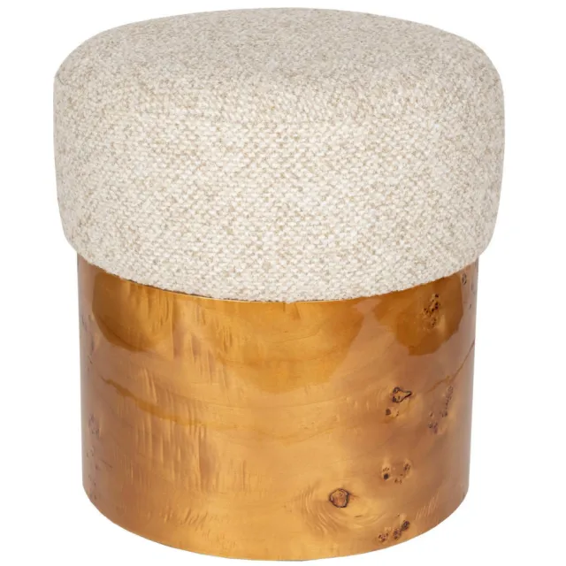 Dutchbone rechthoekige houten poef Burlin - beige