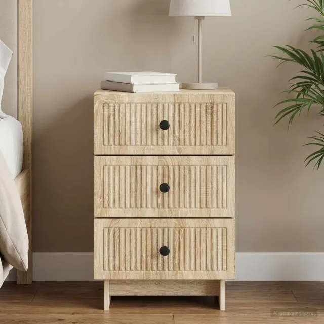 vidaXL Nachtkastje Sonoma Eiken 43 x 41 x 66,5 cm Bewerkt hout Bruin