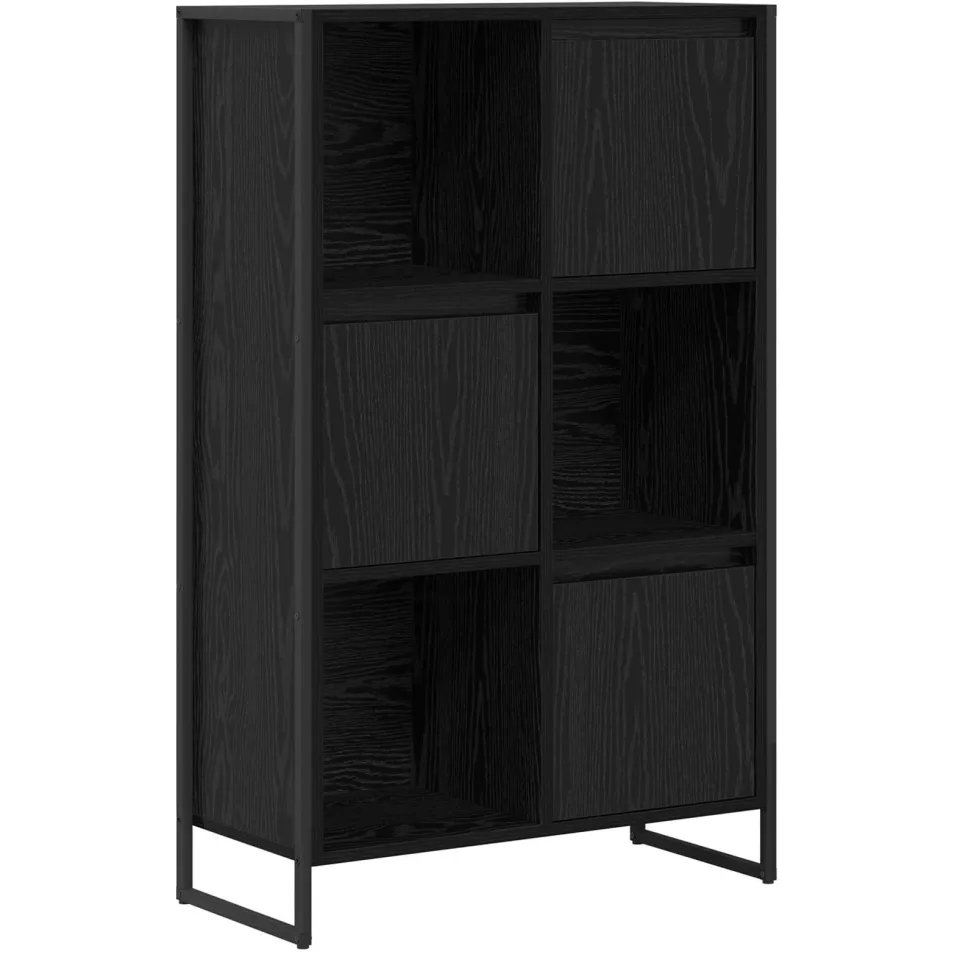 vidaXL Boekenkast 68 x 30 x 108.5 cm Bewerkt hout Zwart Eiken, foto 3