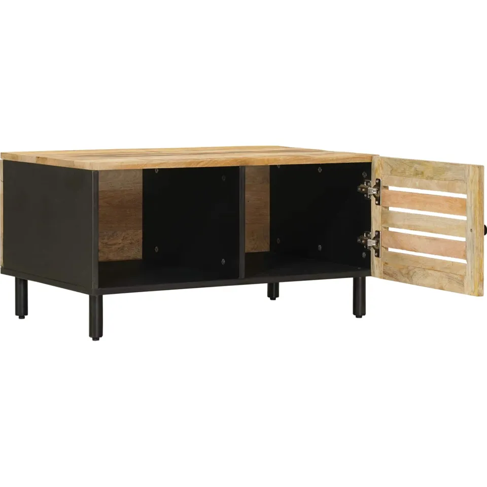 vidaXL Salontafel Naturel 80 x 50 x 40 cm Massief Mango Hout Bruin