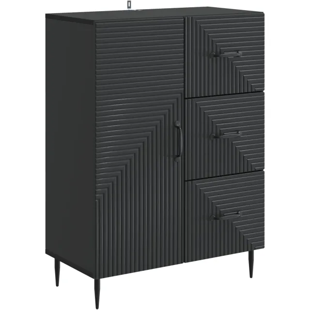 vidaXL Dressoir met lade Zwart 66 x 34,5 x 89,5 cm Bewerkt hout