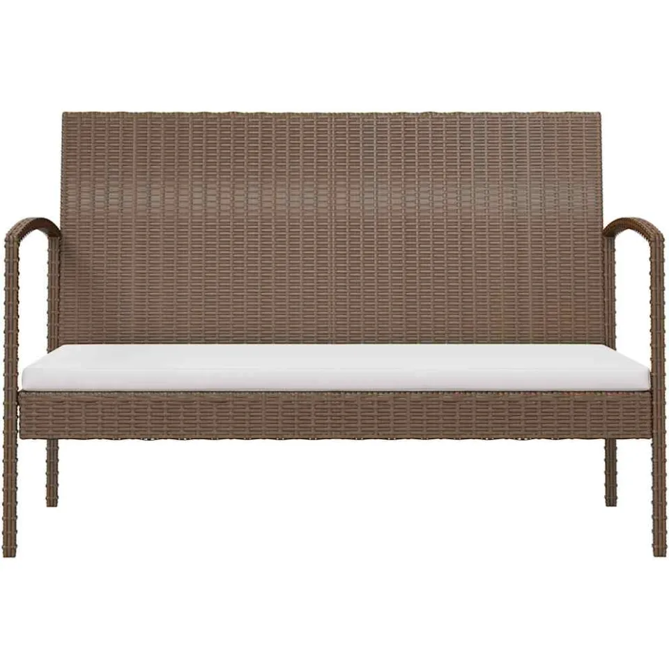vidaXL 16-delige Loungeset met kussens poly rattan bruin, foto 4