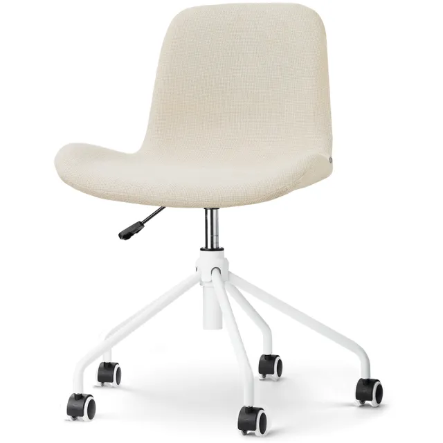 Nolon Nout-Fé bureaustoel cottonbeige - wit onderstel