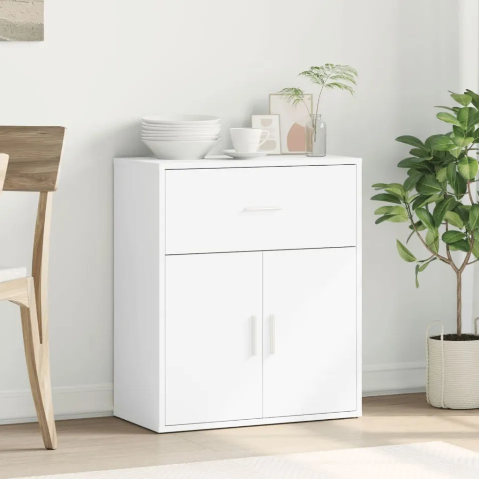 vidaXL Dressoir 60x31x70 cm bewerkt hout wit, foto 3