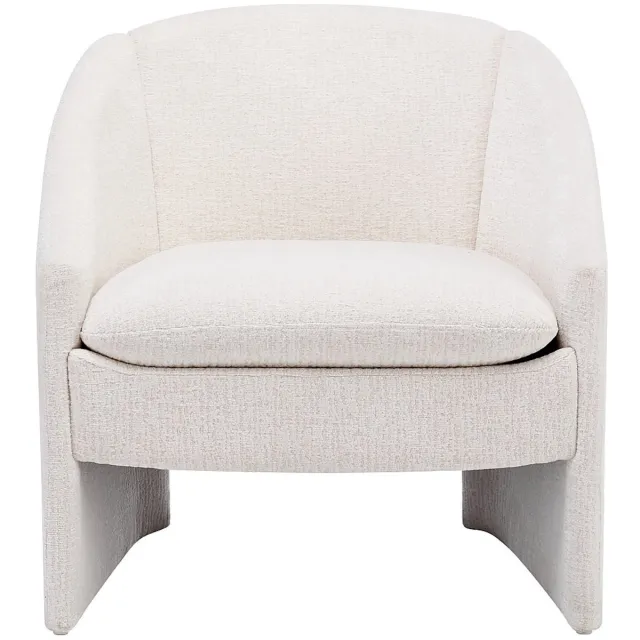 Vente-unique Fauteuil in beige gestructureerde stof TAROLO