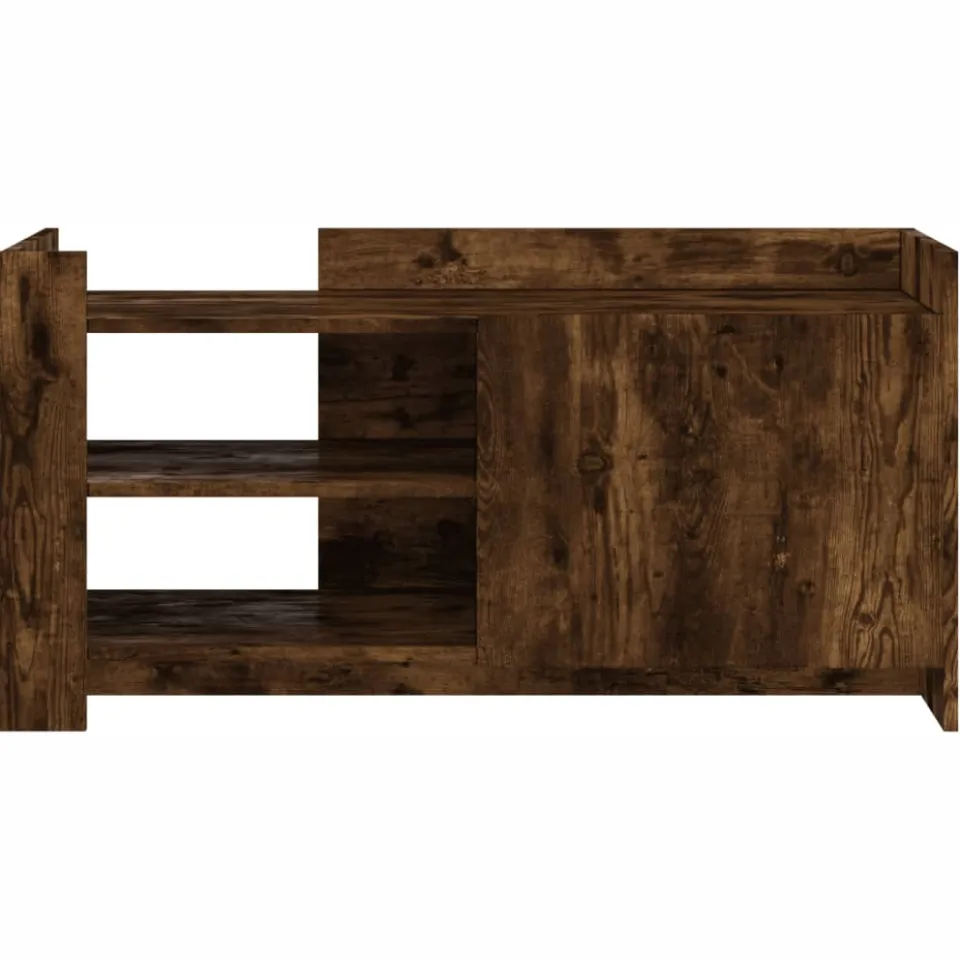 vidaXL Salontafel 100x50x50 cm bewerkt hout gerookt eikenkleurig