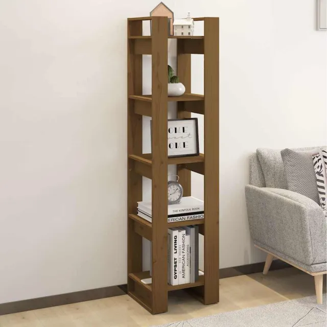 vidaXL Boekenkast/kamerscherm 41x35x160 cm grenenhout honingbruin bruin, foto 2