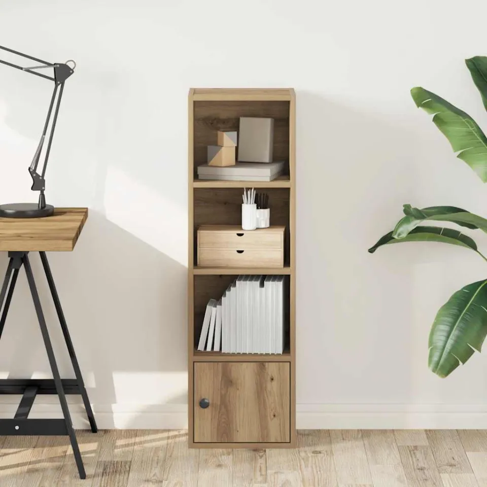 vidaXL Boekenkast 31x24x102 cm bewerkt hout artisanaal eikenkleurig, foto 2