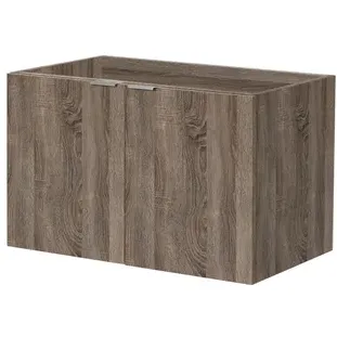 AquaVive - Praxis Eigen Merk Aquavive Wastafelonderkast Cecina 47cm - Donker Eiken Houtlook - Met 2 Deuren - 47,6x79,4x50cm Hout eiken