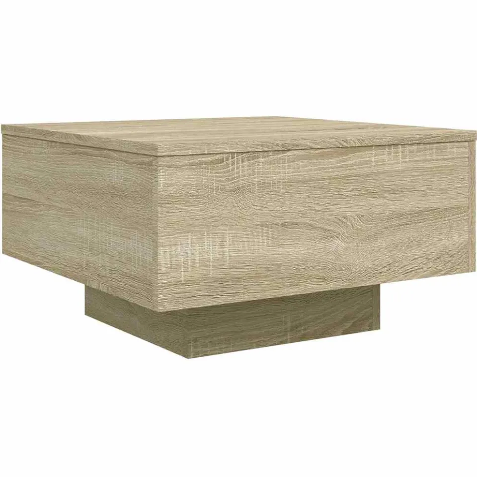 vidaXL Salontafel 55x55x31 cm bewerkt hout sonoma eikenkleurig Bruin