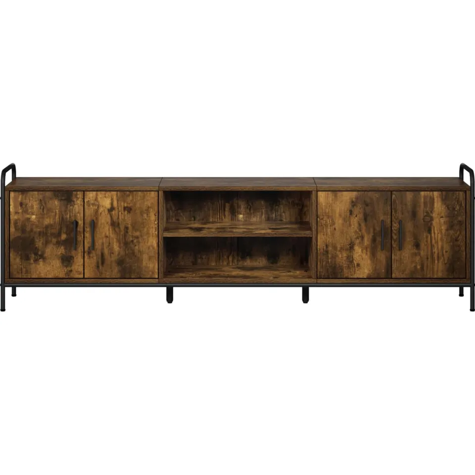 vidaXL Tv-meubel 167,5 x 33 x 50 cm Gerookt eiken Bewerkt hout, foto 4