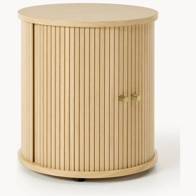 Westwing Collection Nachtkastje Calary licht eikenhout Beige