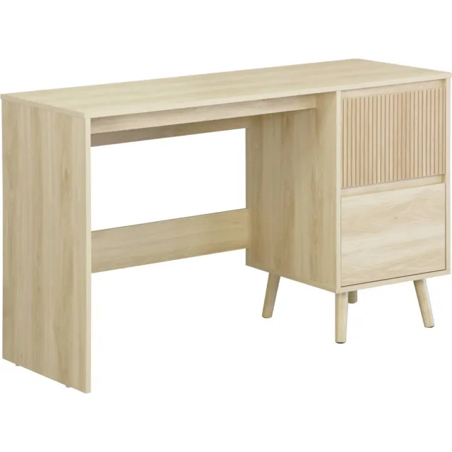 sweeek Scandinavisch bureau met 2 laden Naturel