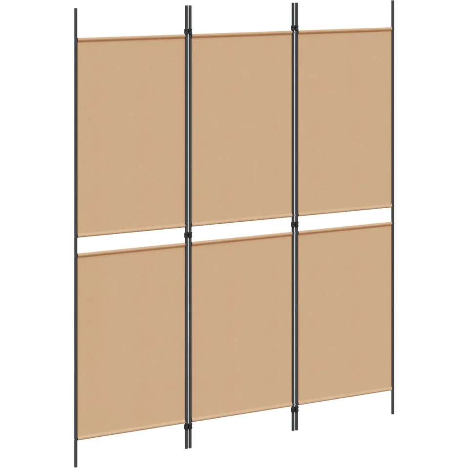 vidaXL 3-paneel kamerscherm Beige 150 x 180 cm Stof, foto 4