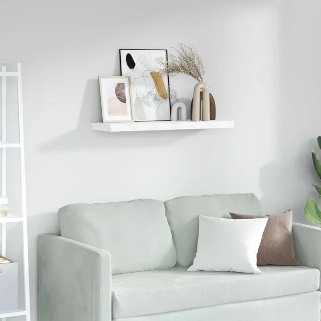 vidaXL Wandplank Muurmontage Wit Marmer 90 x 23,5 x 3,8 cm