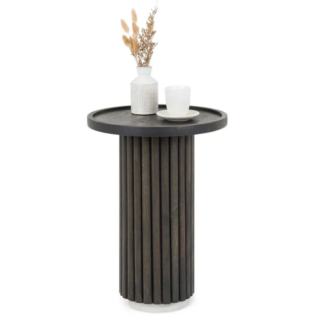 IDIMEX Bijzettafel BEJA van massief mangohout – bruin/wit