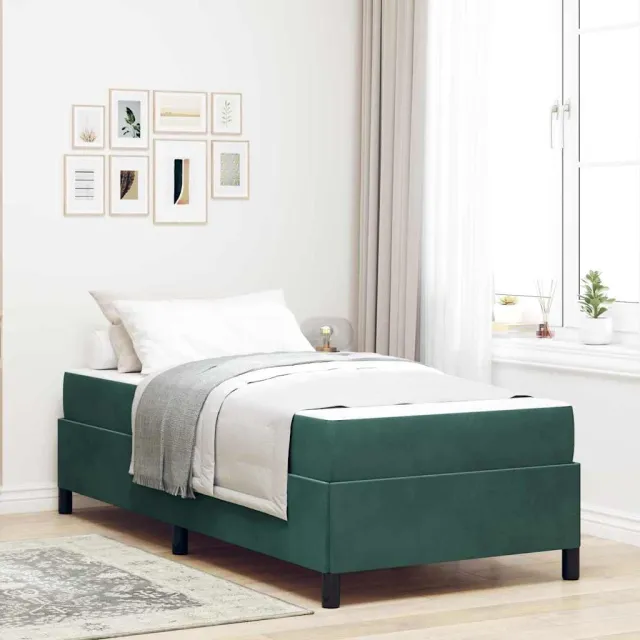 vidaXL Bedframe Donkergroen 100 x 200 cm Stof