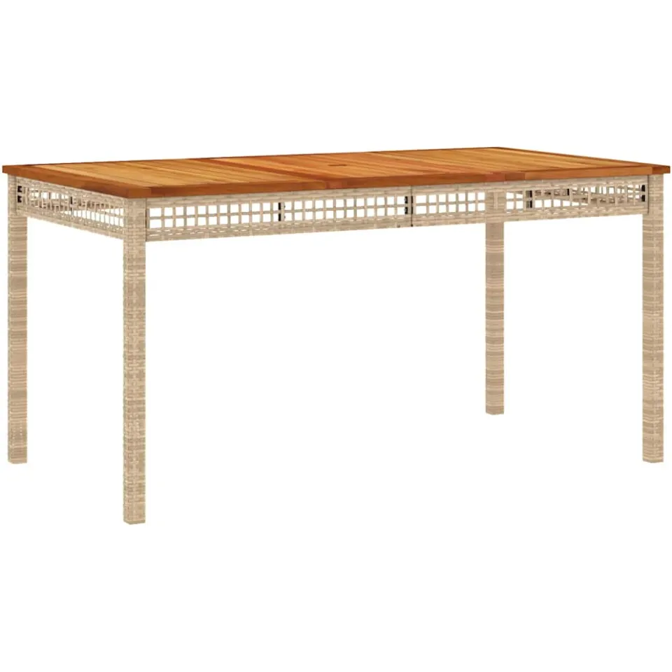 vidaXL 5-delige Tuinset met kussens poly rattan beige, foto 3