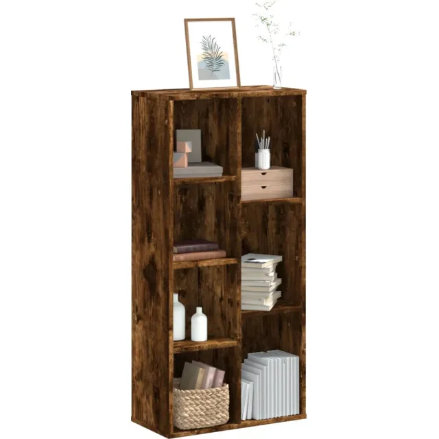 vidaXL Boekenkast 50x25x105 cm bewerkt hout gerookt eikenkleurig Bruin