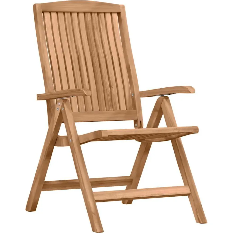 vidaXL Tuin eettafelset 4 st Bruin Massief Teakhout
