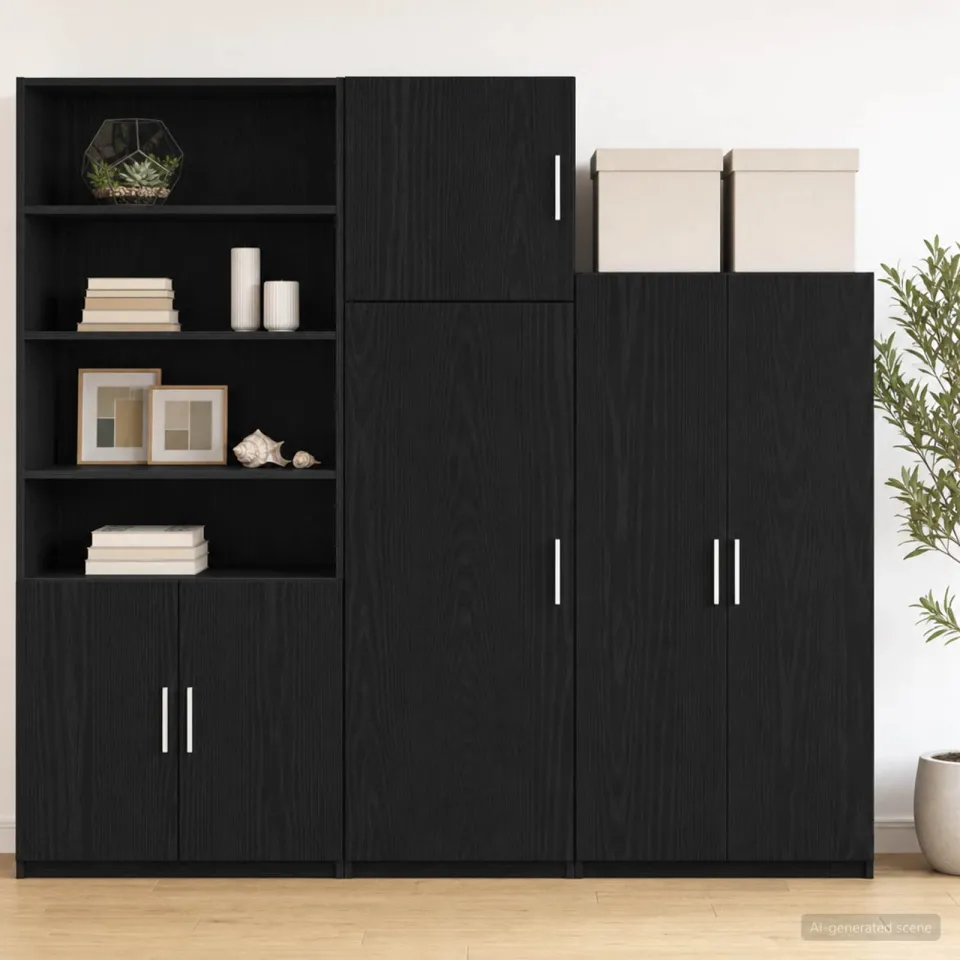 vidaXL Wandkast Zwart eiken 40 x 42,5 x 40 cm Bewerkt hout, foto 2