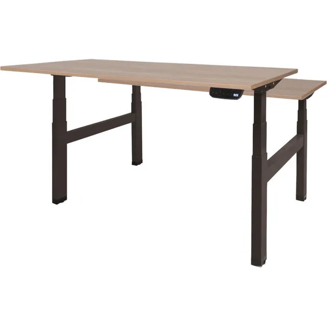 Schaffenburg Zit Sta Bureau - Duo Elek 120x80 Havana Kersen -zwart frame Zwart (RAL9005)/Havanna