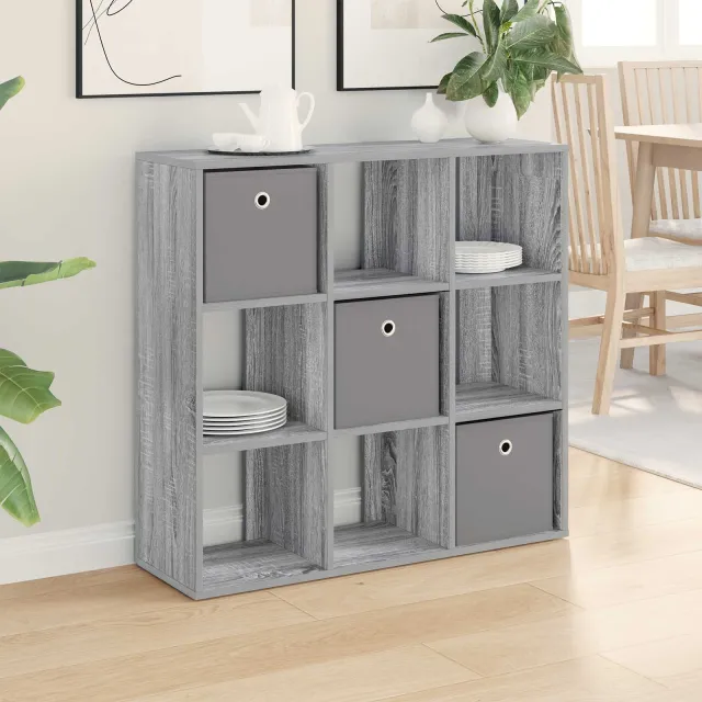 vidaXL Dressoir Grijs Sonoma 88,5 x 29 x 84,5 cm, foto 2