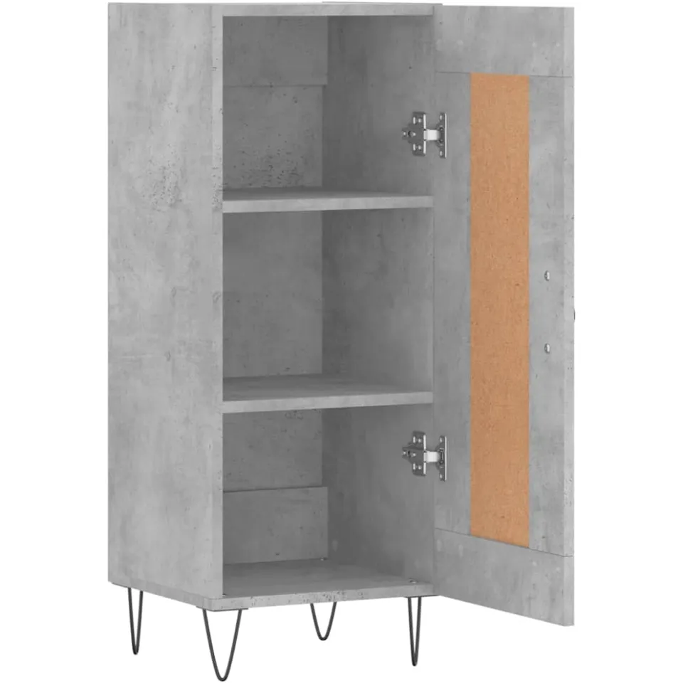 vidaXL Dressoir 34,5x34x90 cm bewerkt hout betongrijs grijs, foto 4