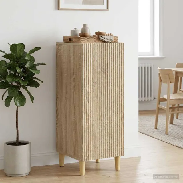 vidaXL Dressoir Sonoma Eiken 33 x 34,5 x 90 cm Bewerkt hout Bruin
