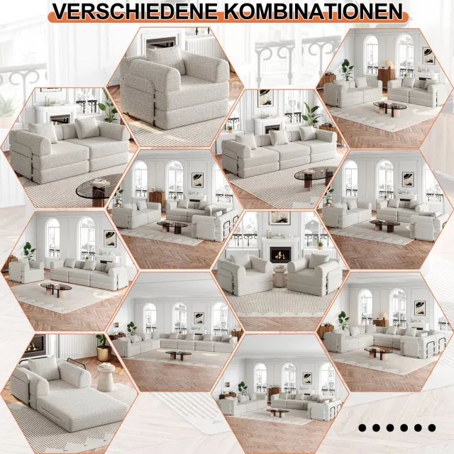 MODENUIT Slaapbank 2-Zits - 2-in-1 Met Opbergruimte In Armleuning - Voor Woonkamer - Chenille - Khaki