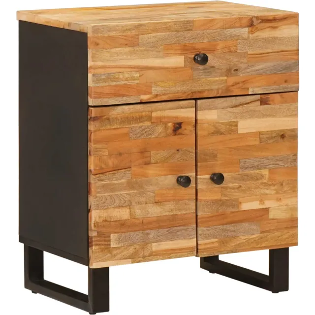 vidaXL Bed kast Bruin 50 x 33 x 60 cm Massief Mango Hout