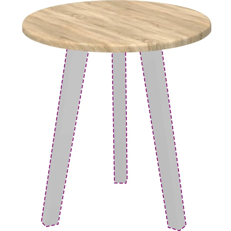 vidaXL Tafelblad Ø 40 x 1,5 cm Rond Bewerkt hout Sonoma Eiken, foto 2