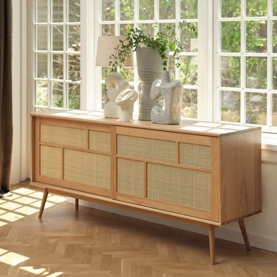 Olivine Boas houten sideboard naturel - 180 x 45 cm, foto 2