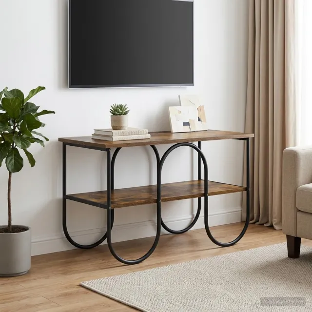 vidaXL TV-standaard 80 x 40 x 50 cm Gerookt eiken Bewerkt hout Bruin