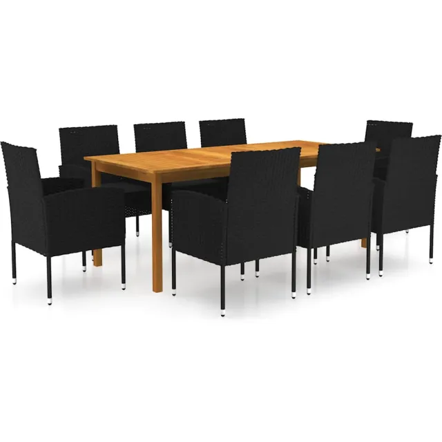 vidaXL 9-delige Tuinset zwart, foto 2
