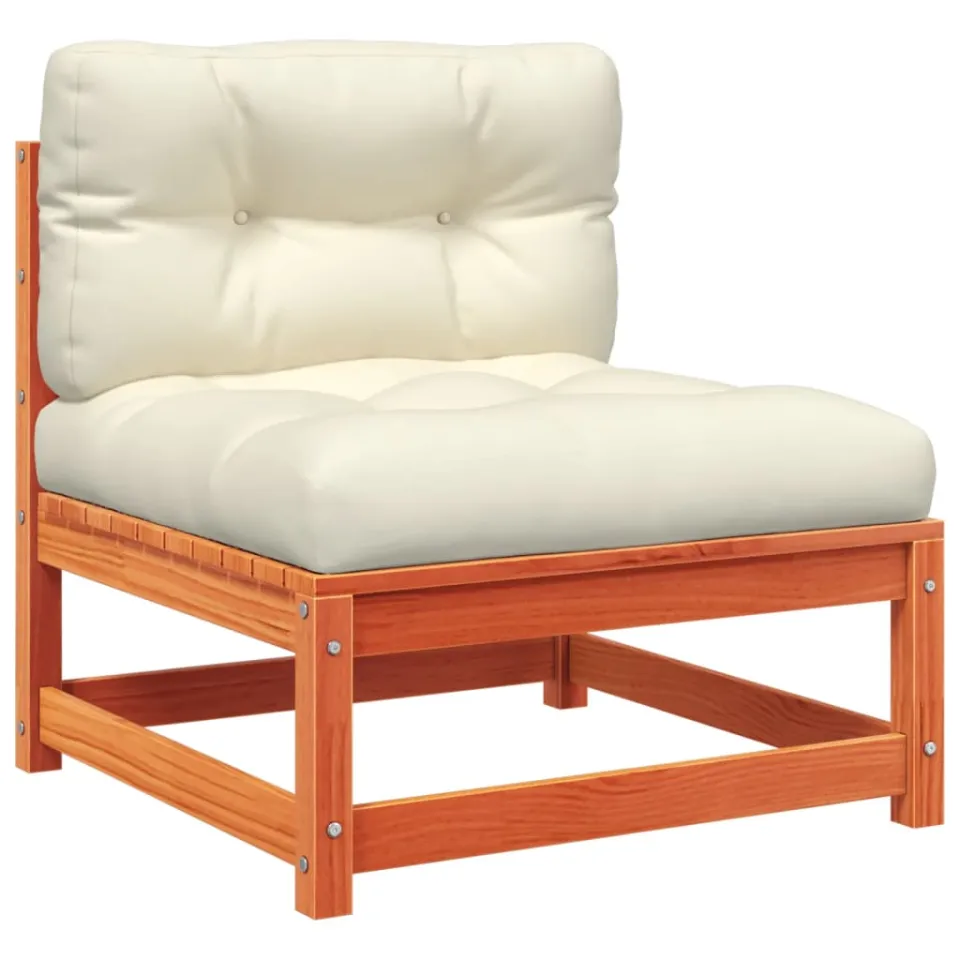 vidaXL 6-delige Loungeset met kussens massief grenenhout wasbruin bruin, foto 3
