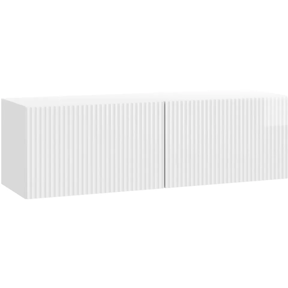 vidaXL Wandbeugel TV-kast 98 x 31 x 30 cm Hoogglans Wit Bewerkt hout